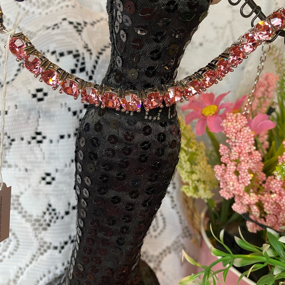 NWT GORGEOUS BABY PINK CZs AND ACCENT IMPRESSION BRACELET SPARKLING TENNIS - Picture 12 of 12